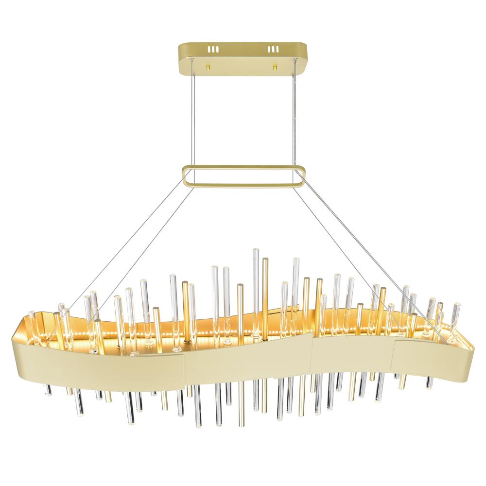 Millipede 40 in LED Satin Gold Chandelier