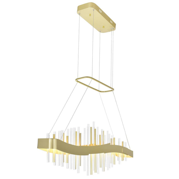 Millipede 40 in LED Satin Gold Chandelier