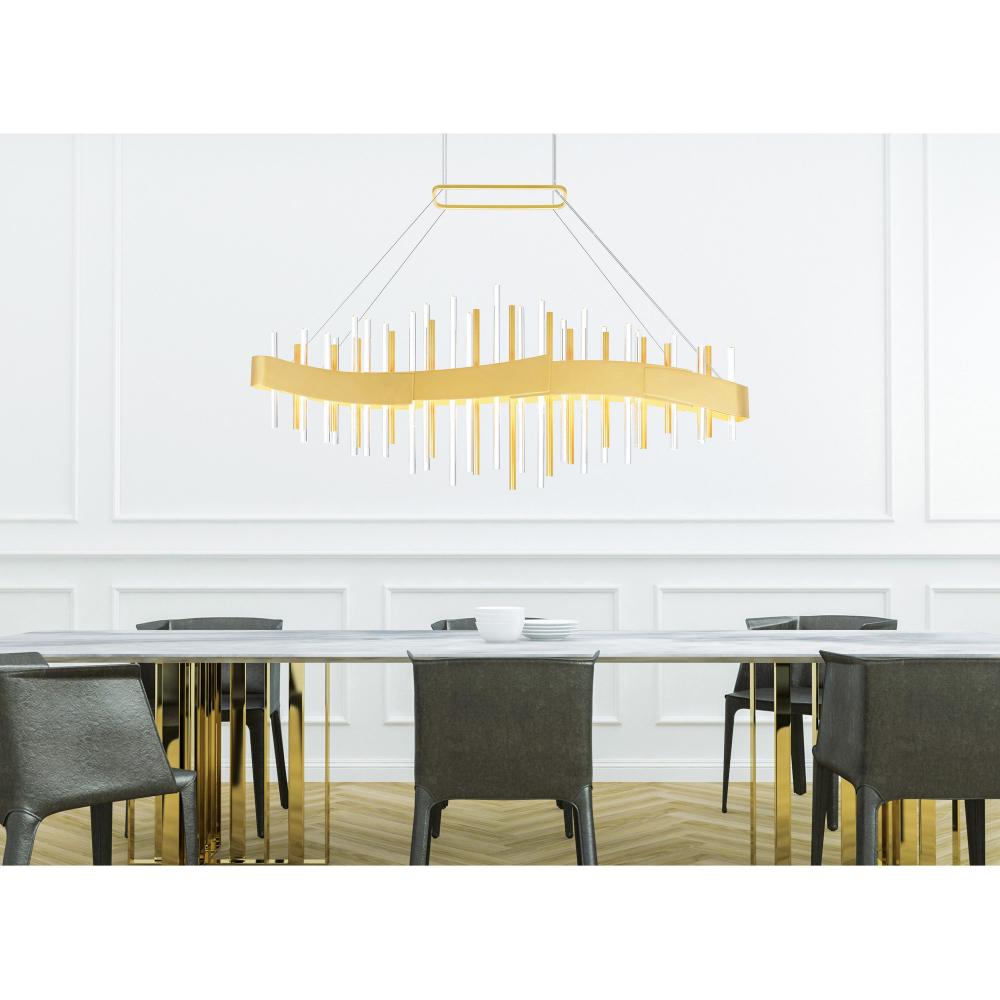 Millipede 40 in LED Satin Gold Chandelier