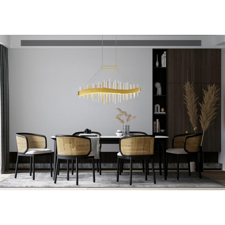 Millipede 40 in LED Satin Gold Chandelier