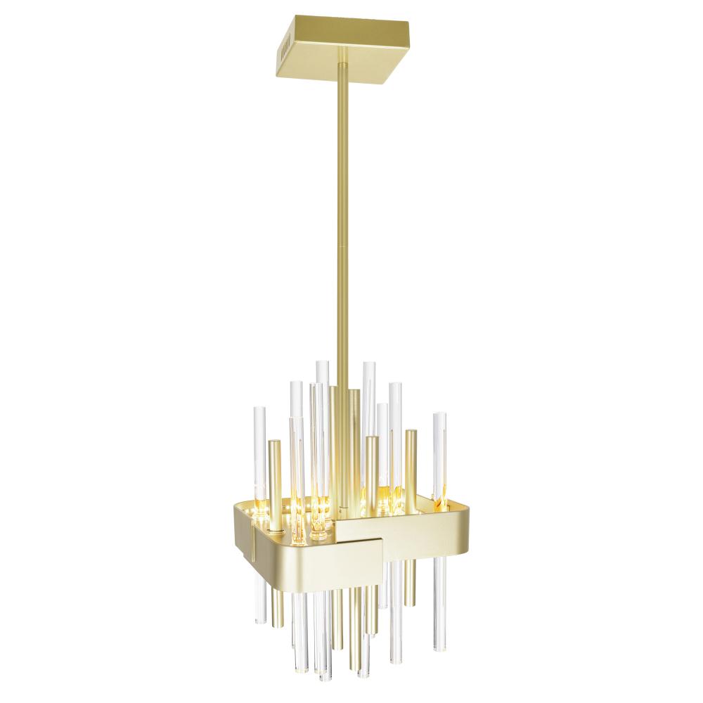 Millipede 8 in LED Satin Gold Mini Pendant
