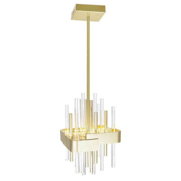 Millipede 8 in LED Satin Gold Mini Pendant