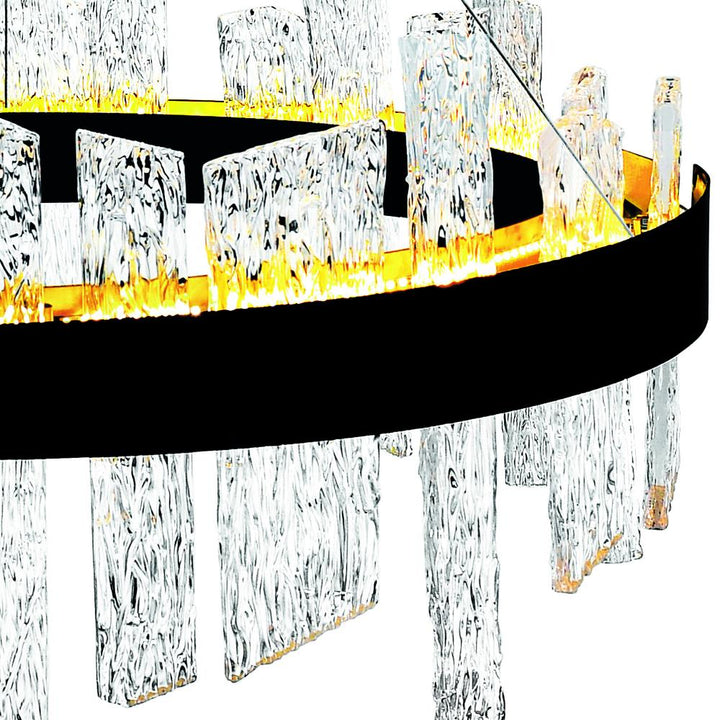 Guadiana 24 in LED Black Chandelier