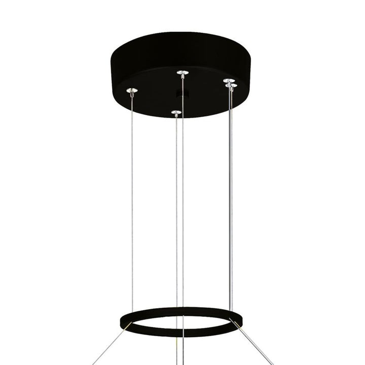 Guadiana 24 in LED Black Chandelier