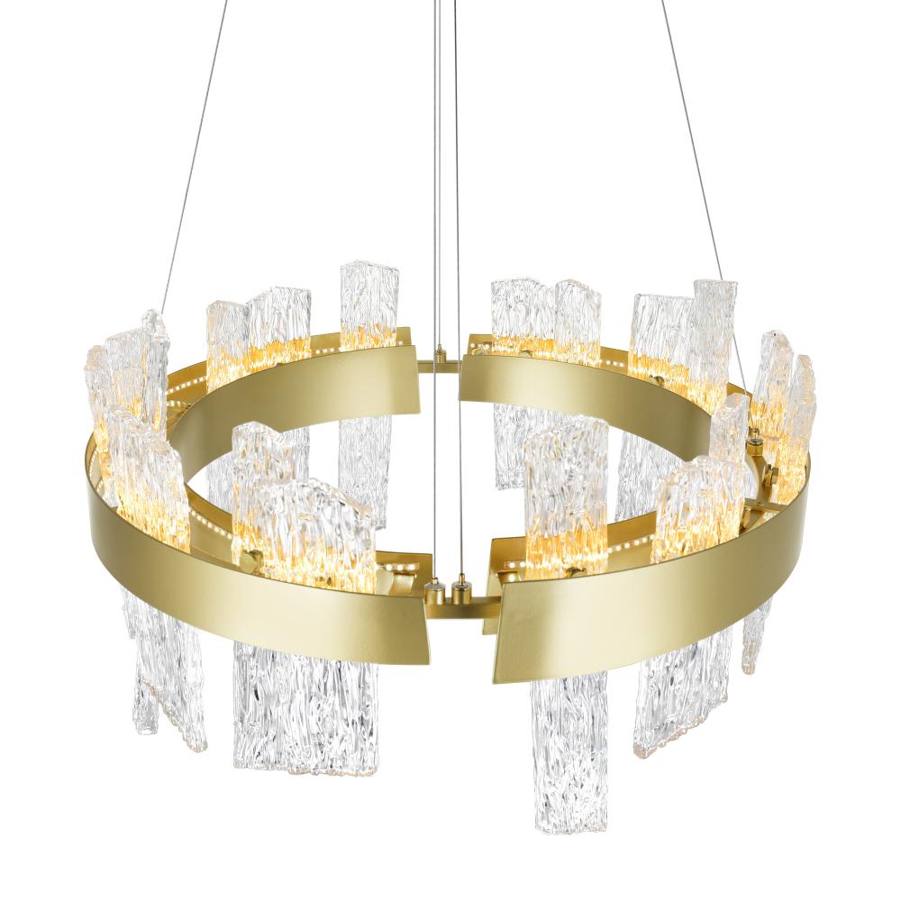 Guadiana 24 in LED Satin Gold Chandelier