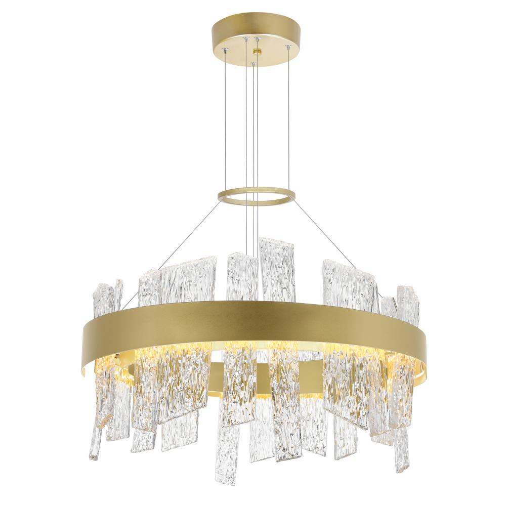 Guadiana 24 in LED Satin Gold Chandelier