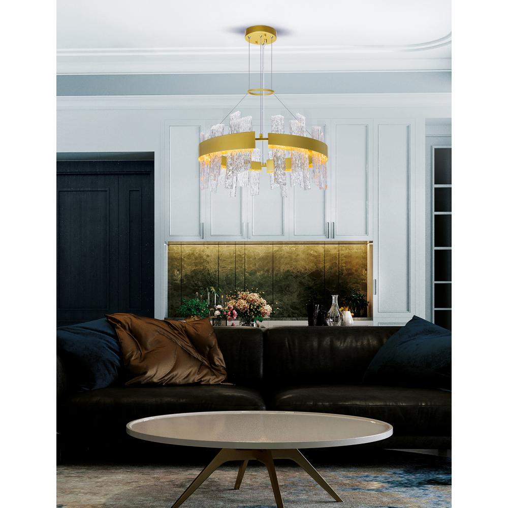 Guadiana 24 in LED Satin Gold Chandelier