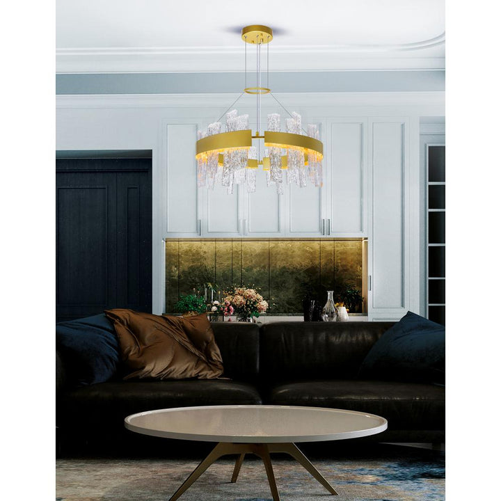 Guadiana 24 in LED Satin Gold Chandelier