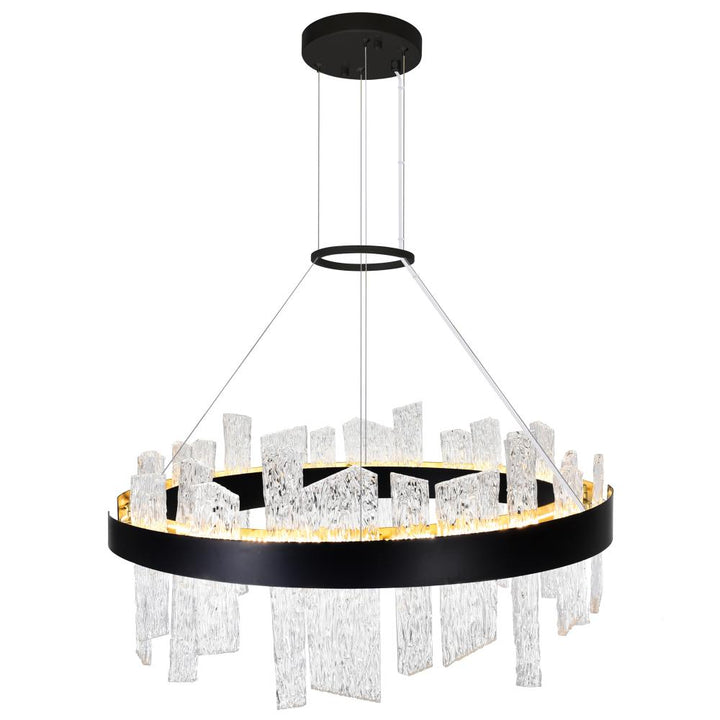 Guadiana 32 in LED Black Chandelier