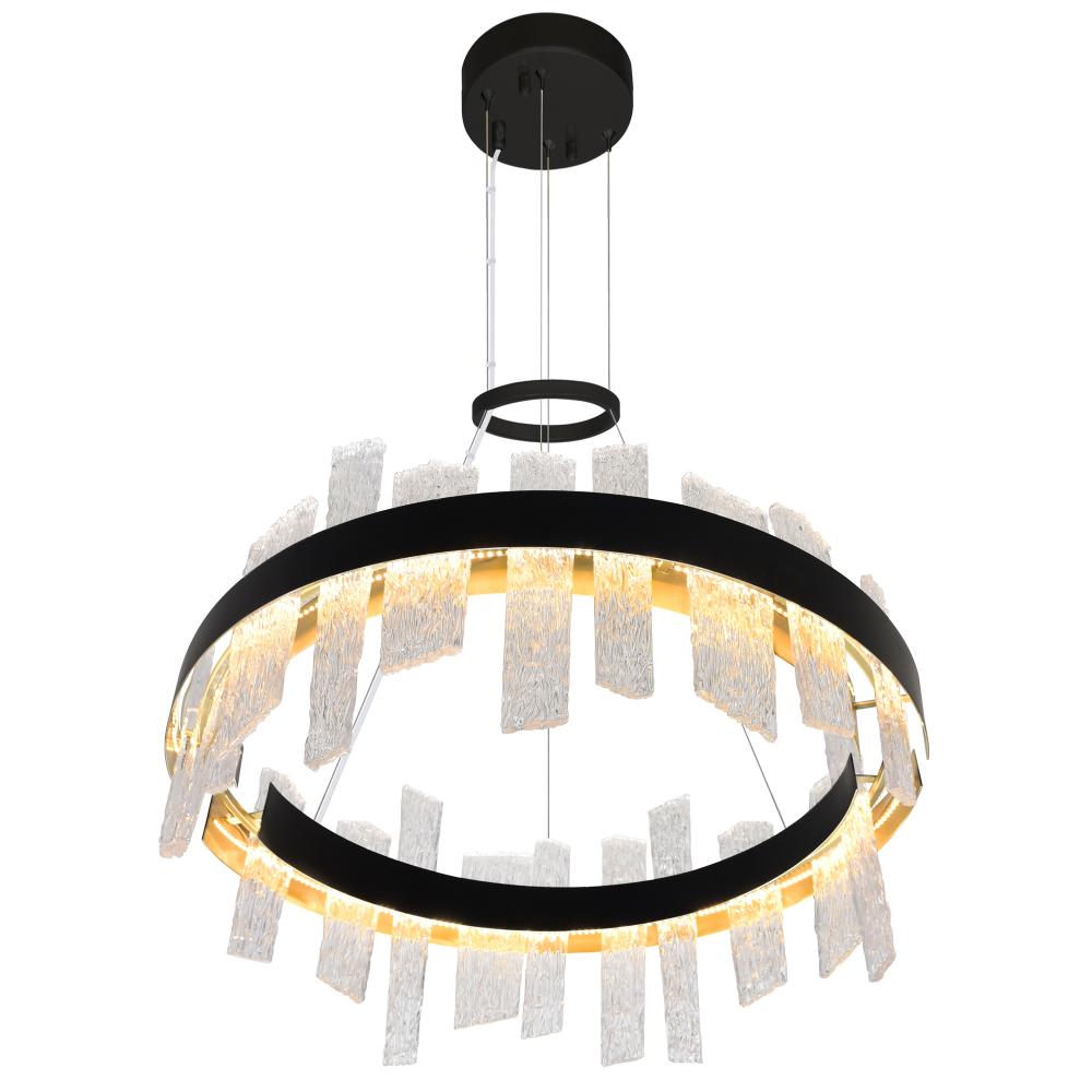 Guadiana 32 in LED Black Chandelier