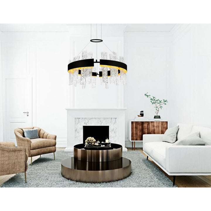 Guadiana 32 in LED Black Chandelier