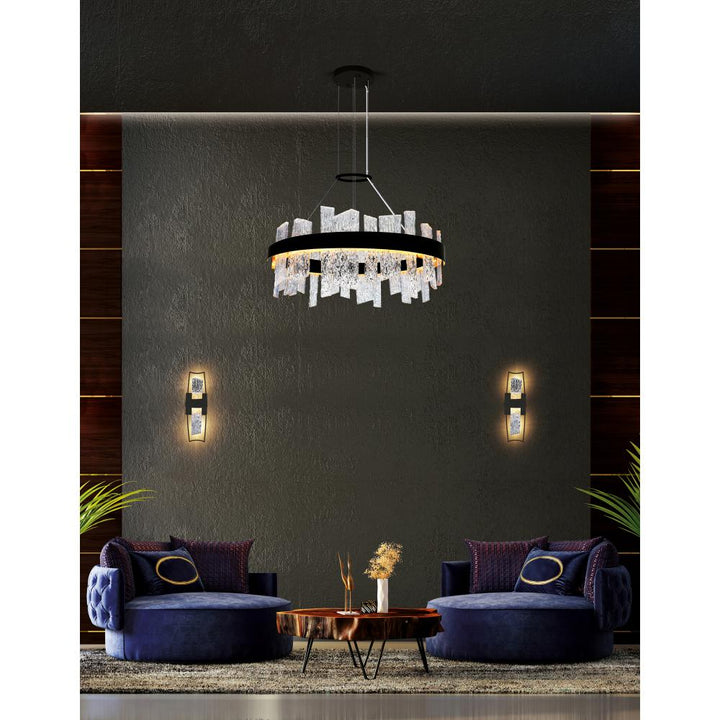 Guadiana 32 in LED Black Chandelier