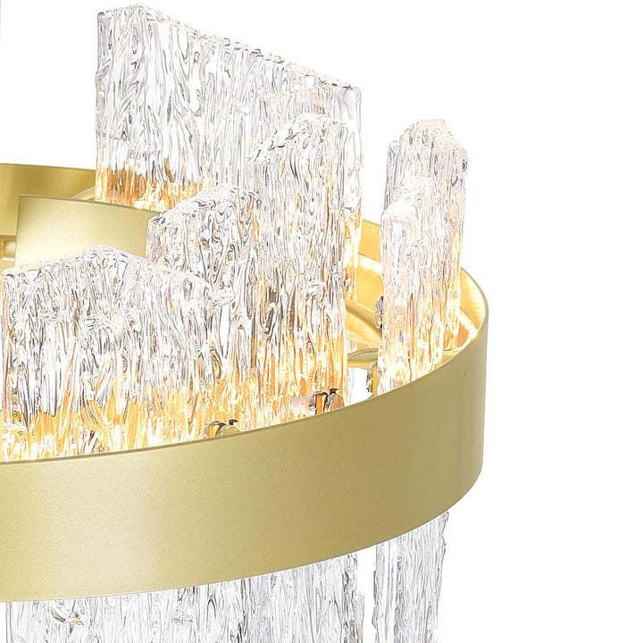 Guadiana 32 in LED Satin Gold Chandelier