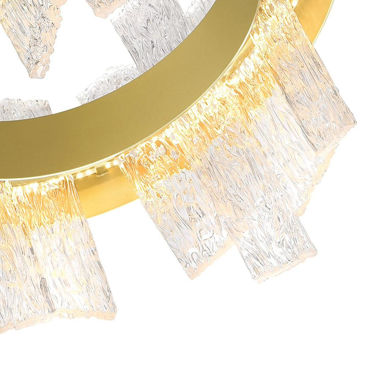 Guadiana 32 in LED Satin Gold Chandelier