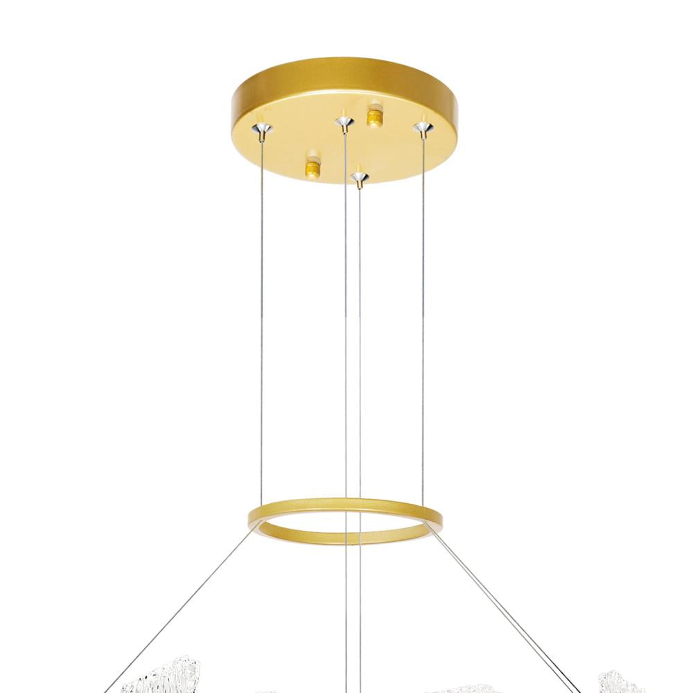 Guadiana 32 in LED Satin Gold Chandelier