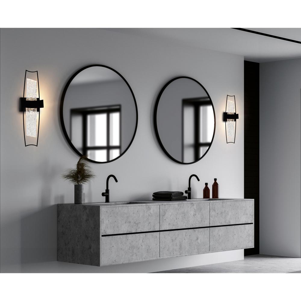 Guadiana Integrated LED Black Wall Light