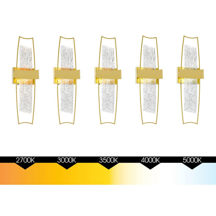 Guadiana Integrated LED Satin Gold Wall Light