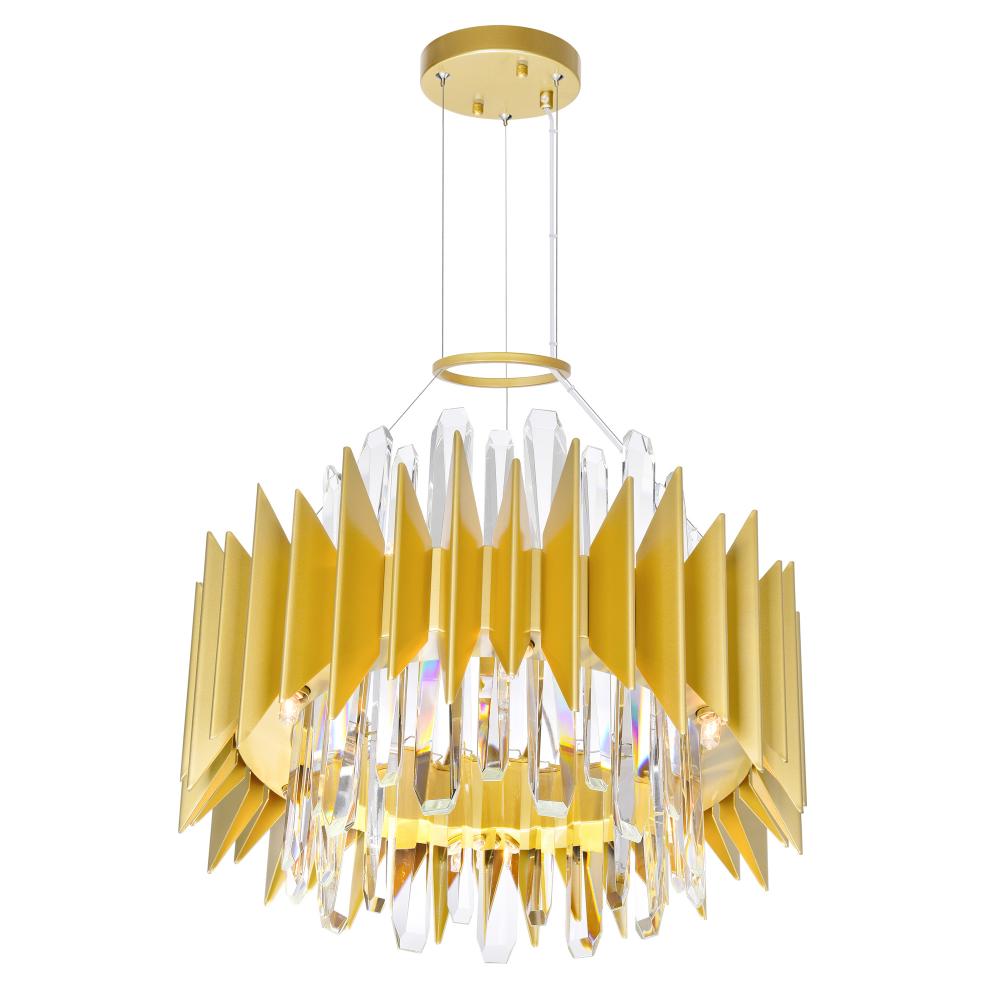 Cityscape 12 Light Chandelier With Satin Gold Finish