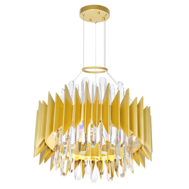 Cityscape 12 Light Chandelier With Satin Gold Finish