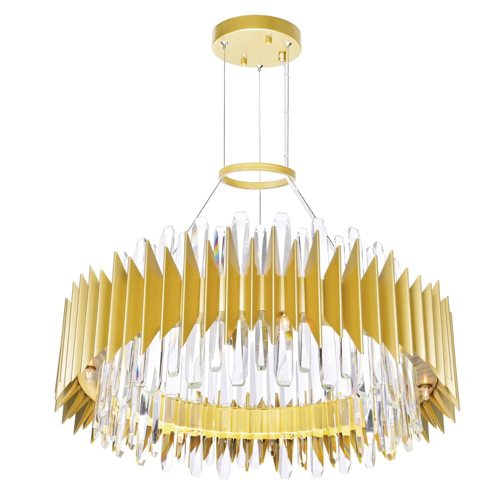 Cityscape 18 Light Chandelier With Satin Gold Finish