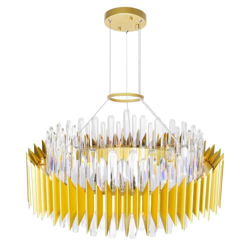 Cityscape 18 Light Chandelier With Satin Gold Finish