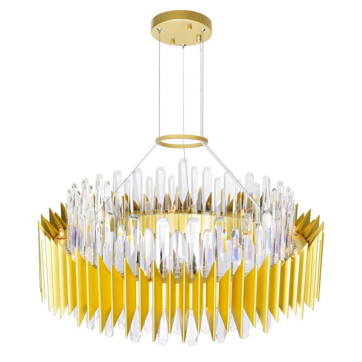 Cityscape 18 Light Chandelier With Satin Gold Finish