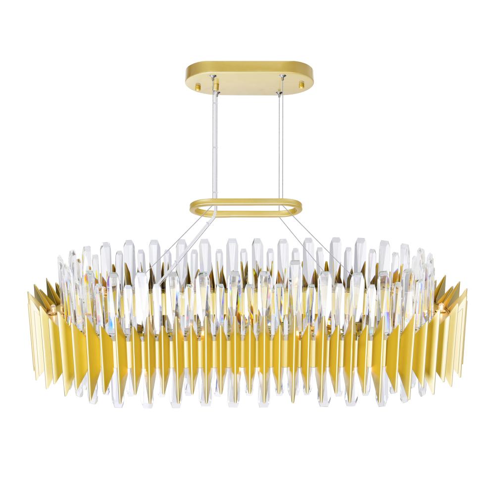 Cityscape 20 Light Chandelier With Satin Gold Finish