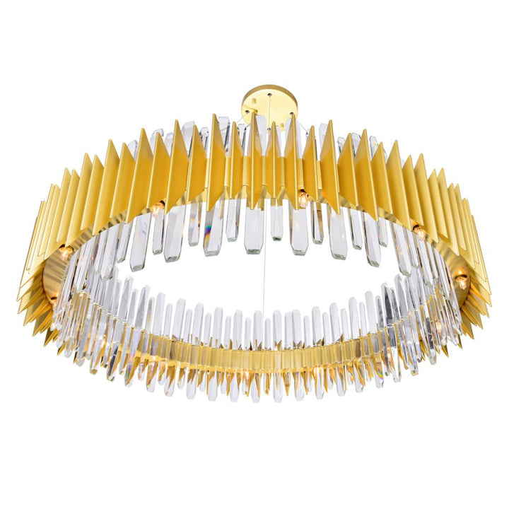 Cityscape 24 Light Chandelier With Satin Gold Finish