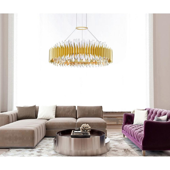 Cityscape 24 Light Chandelier With Satin Gold Finish