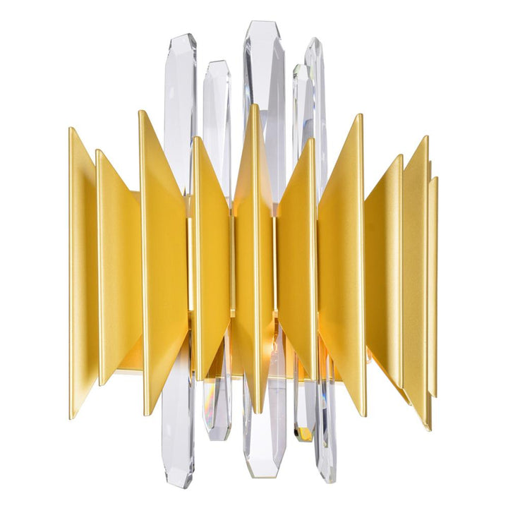Cityscape 5 Light Wall Sconce With Satin Gold Finish