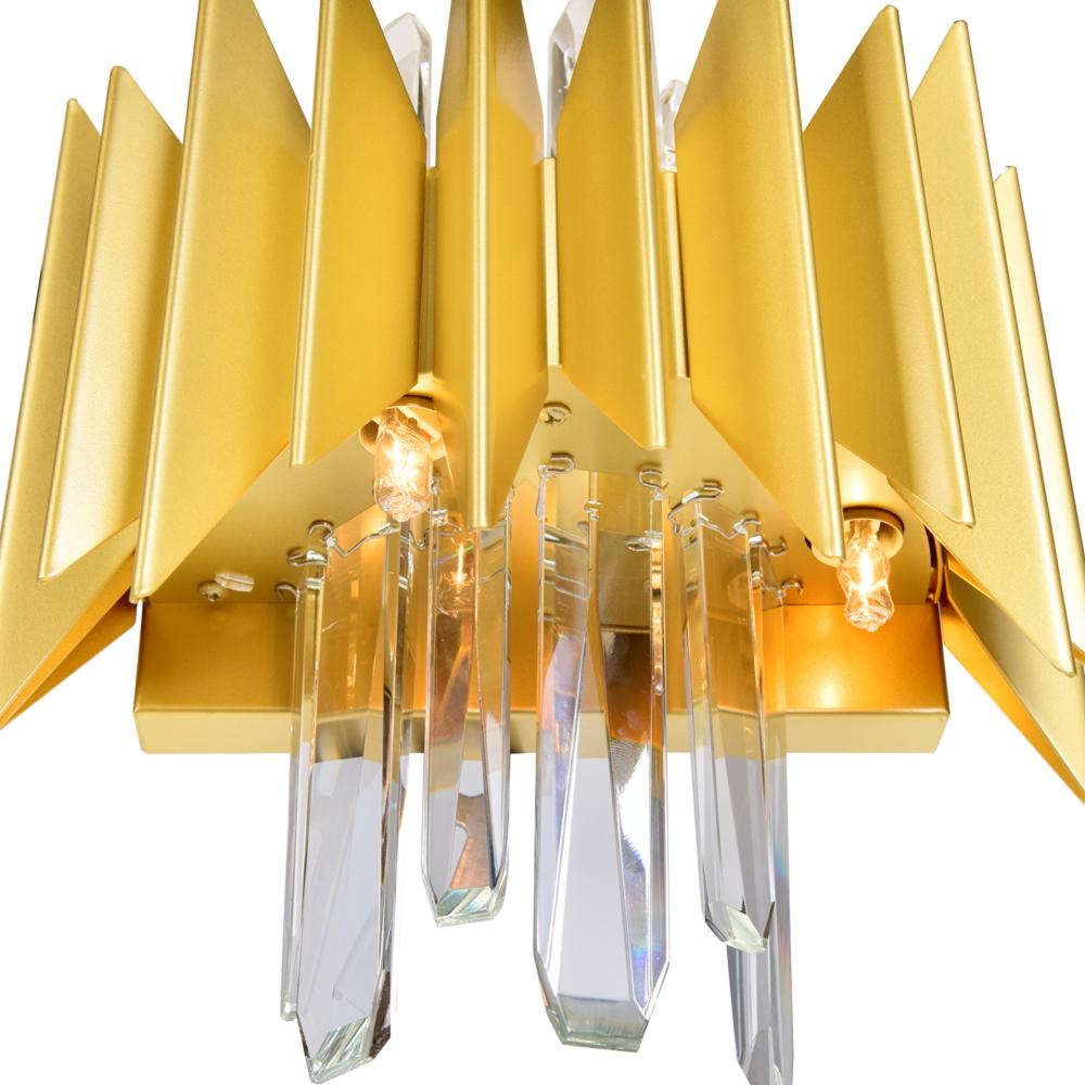 Cityscape 5 Light Wall Sconce With Satin Gold Finish