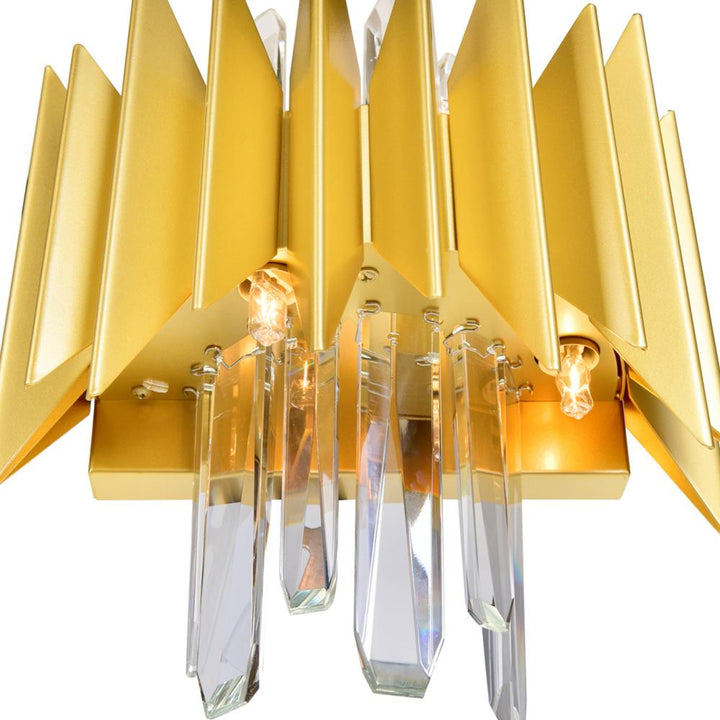Cityscape 5 Light Wall Sconce With Satin Gold Finish