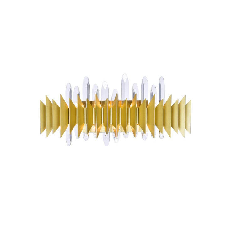 Cityscape 7 Light Wall Sconce With Satin Gold Finish