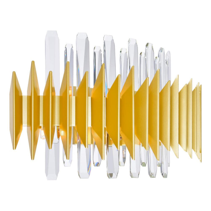 Cityscape 7 Light Wall Sconce With Satin Gold Finish