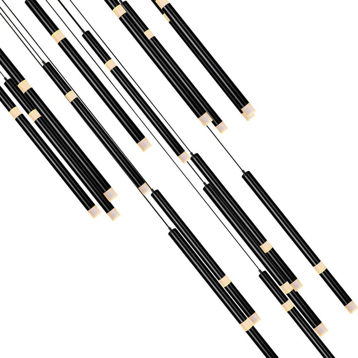 Flute 16 Light LED Chandelier With Black Finish