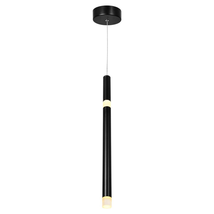 Flute 1 Light LED Pendant With Black Finish