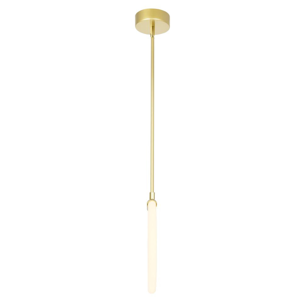 Hoops 1 Light LED Pendant With Satin Gold Finish