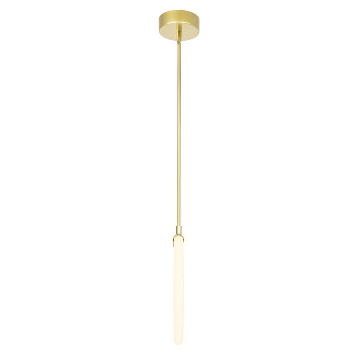 Hoops 1 Light LED Pendant With Satin Gold Finish