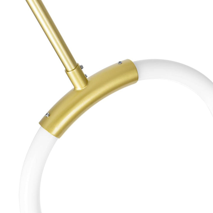 Hoops 1 Light LED Pendant With Satin Gold Finish