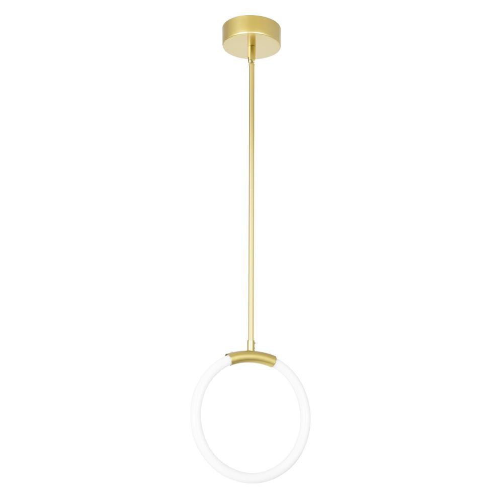 Hoops 1 Light LED Pendant With Satin Gold Finish