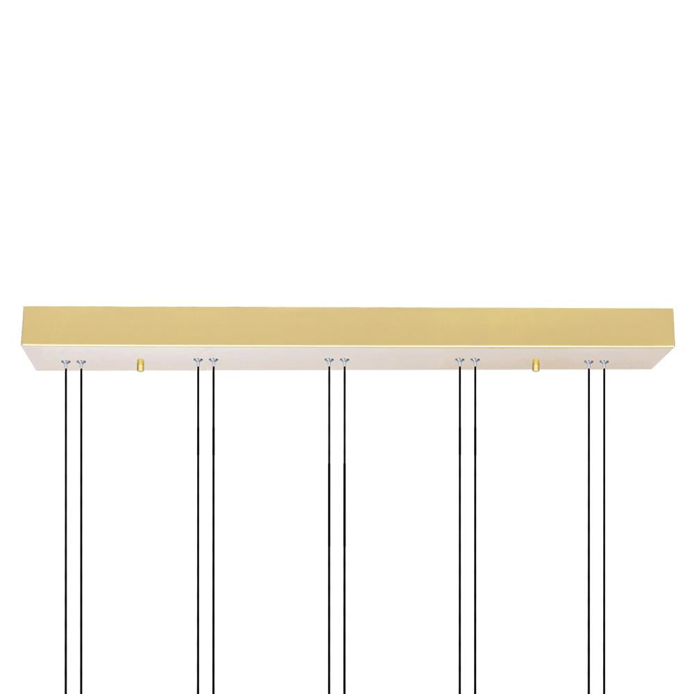Hoops 5 Light LED Chandelier With Satin Gold Finish