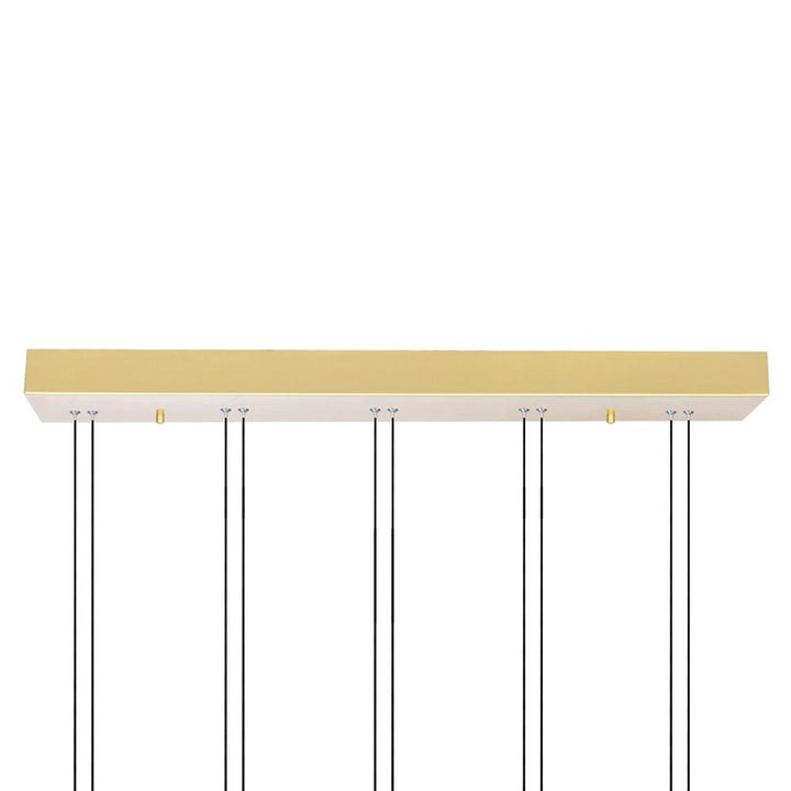 Hoops 5 Light LED Chandelier With Satin Gold Finish