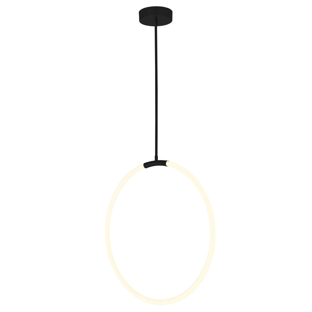 Hoops 1 Light LED Chandelier With Black Finish