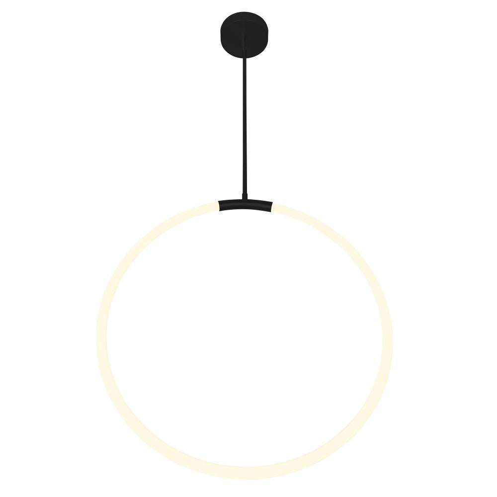 Hoops 1 Light LED Chandelier With Black Finish
