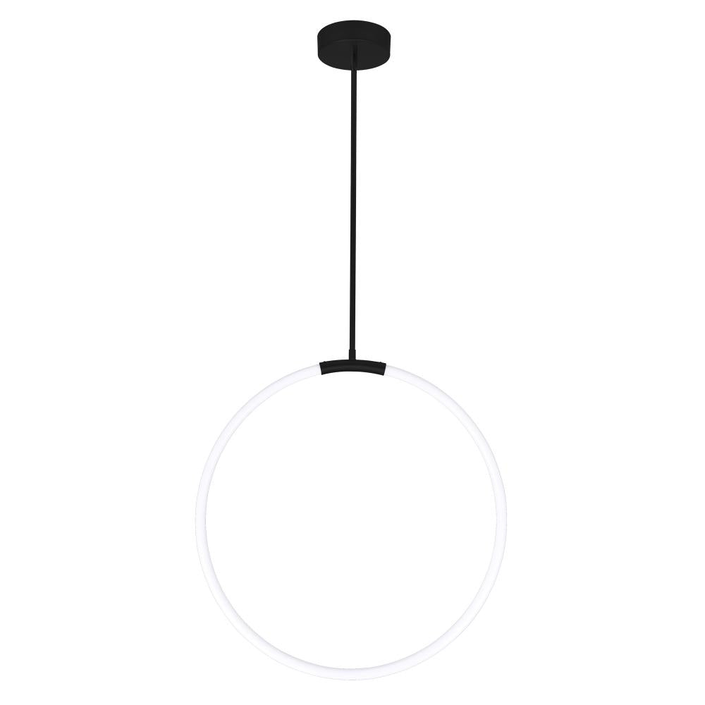 Hoops 1 Light LED Chandelier With Black Finish