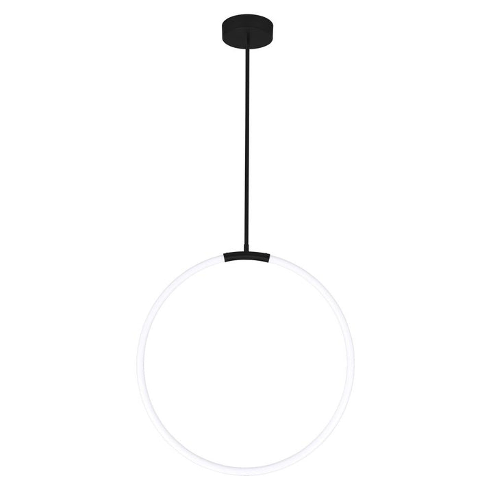 Hoops 1 Light LED Chandelier With Black Finish