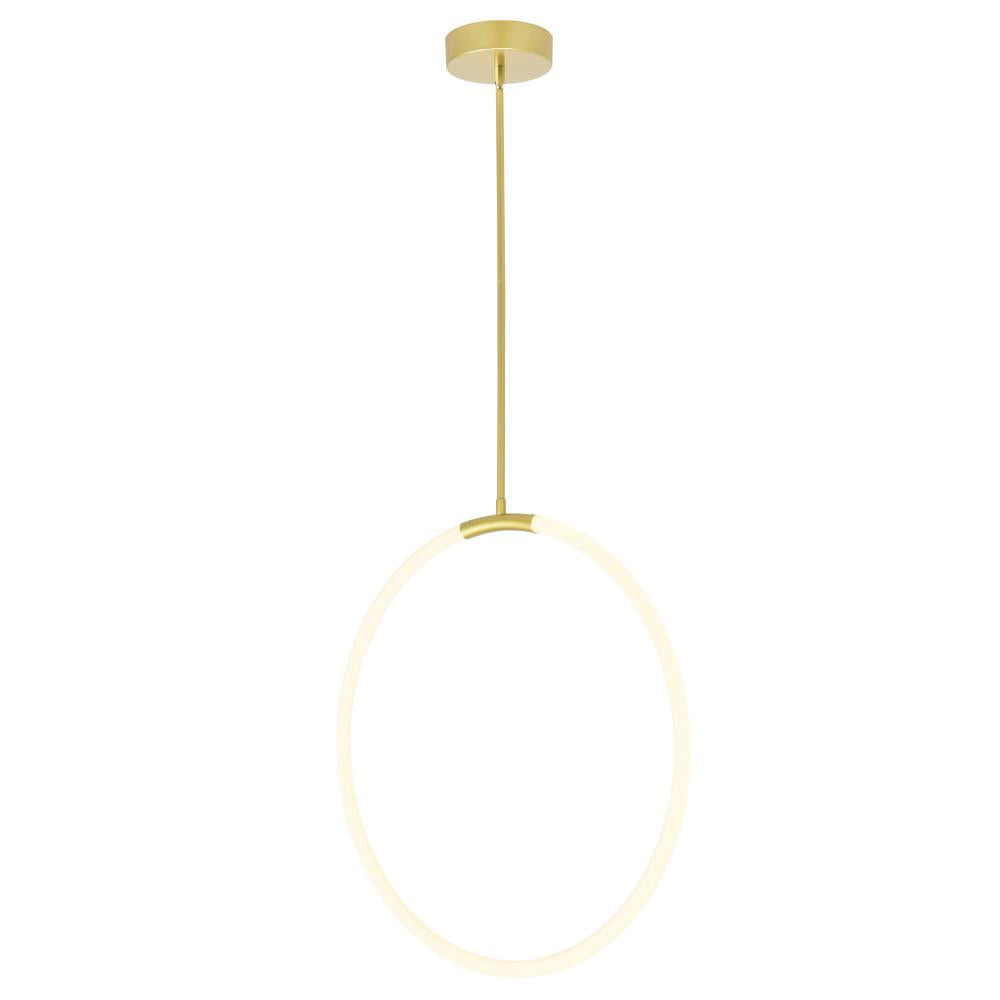 Hoops 1 Light LED Chandelier With Satin Gold Finish