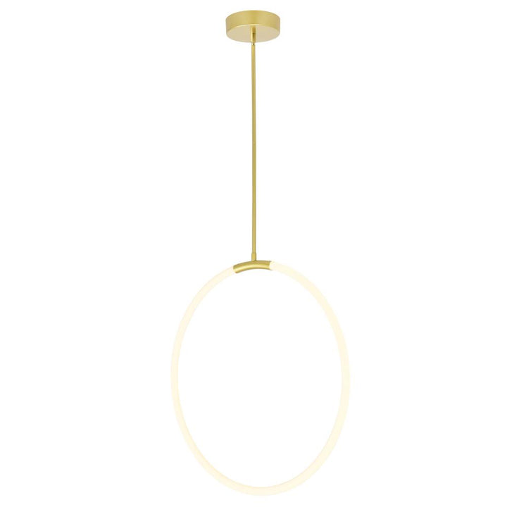 Hoops 1 Light LED Chandelier With Satin Gold Finish