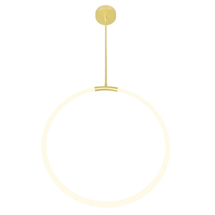 Hoops 1 Light LED Chandelier With Satin Gold Finish