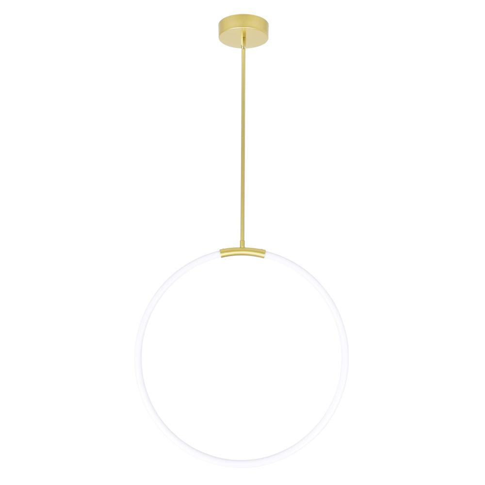 Hoops 1 Light LED Chandelier With Satin Gold Finish